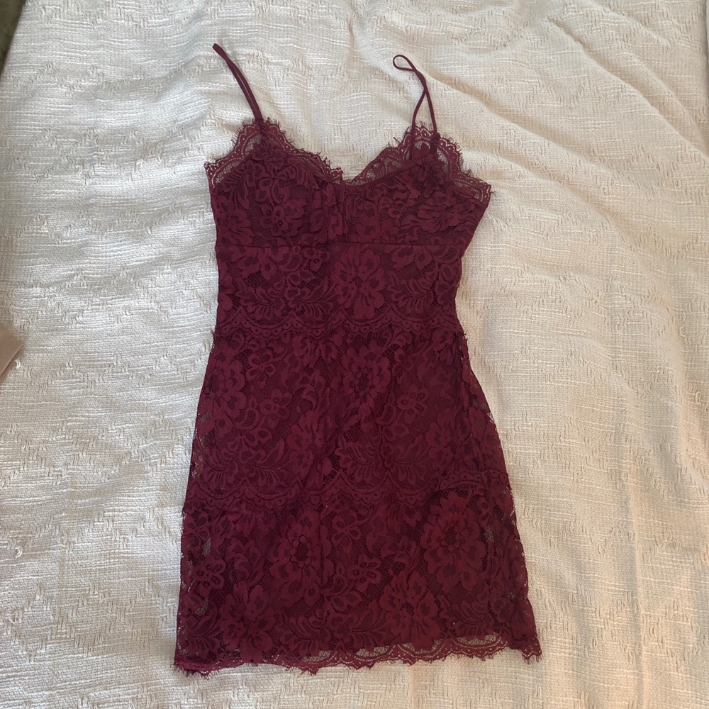 Red top shop dress